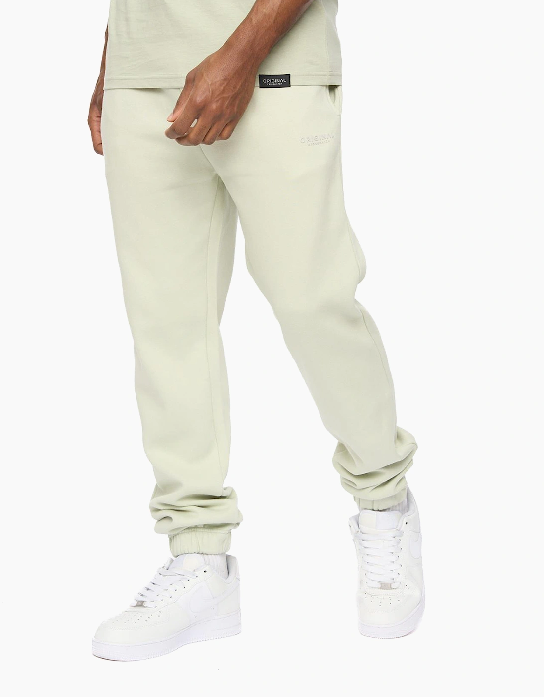 Crosshatch Preece Mens Joggers Light Olive / Green