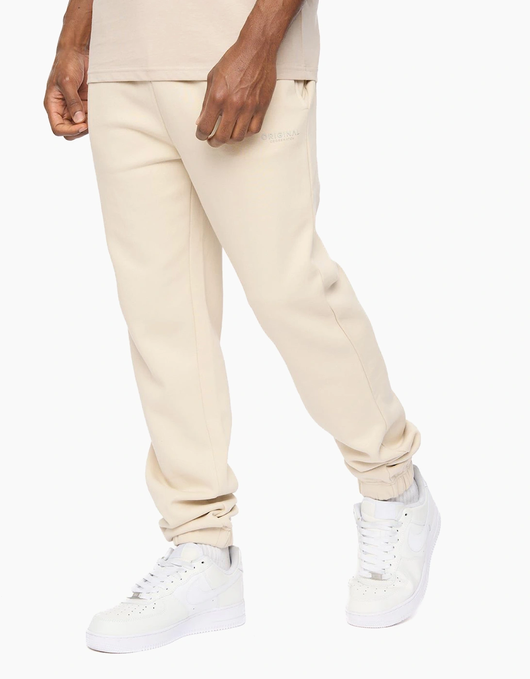 Crosshatch Preece Mens Joggers Light Stone / Beige