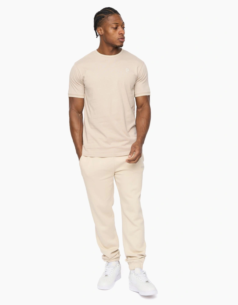 Crosshatch Preece Mens Joggers Light Stone / Beige