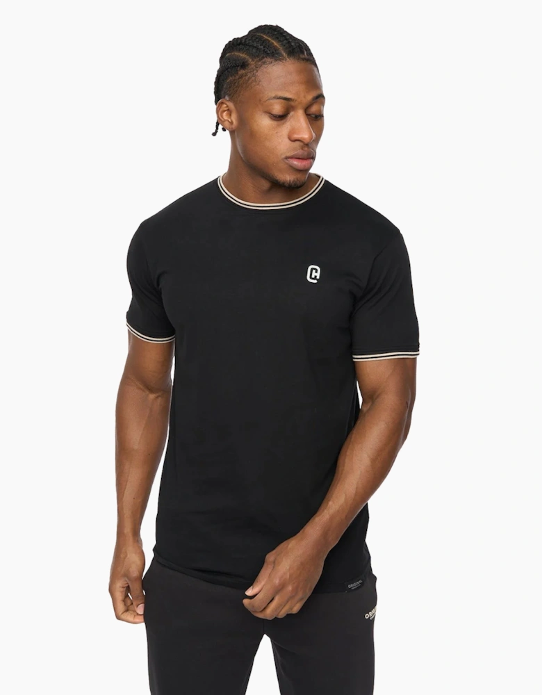 Crosshatch Preece Mens T-Shirt Black