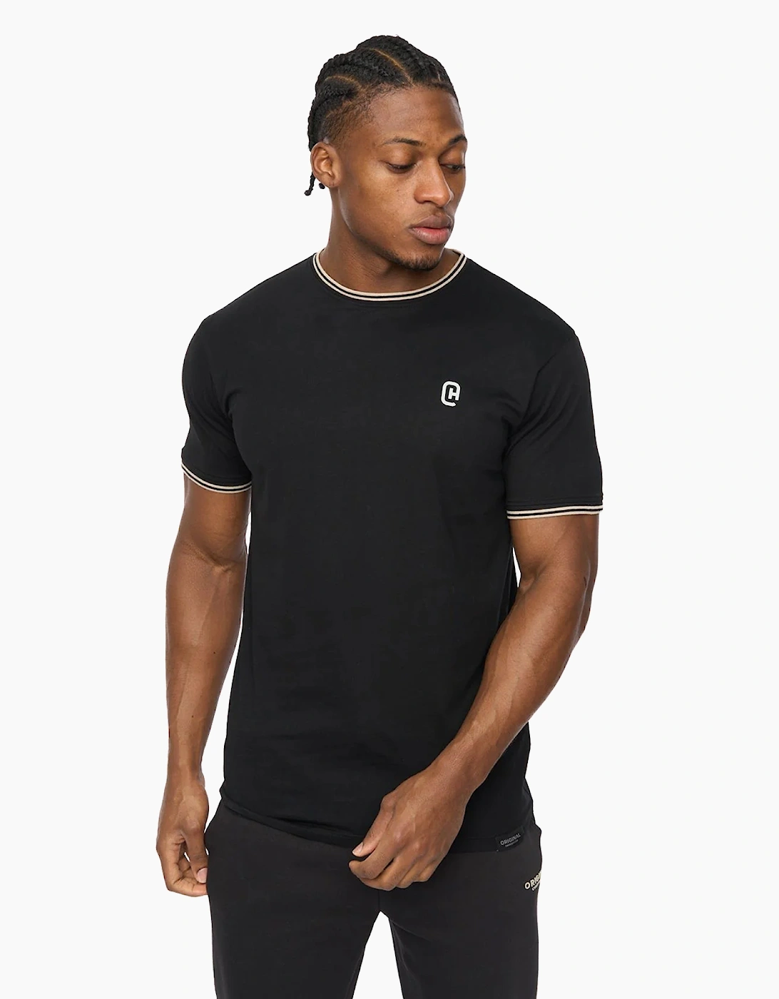 Crosshatch Preece Mens T-Shirt Black