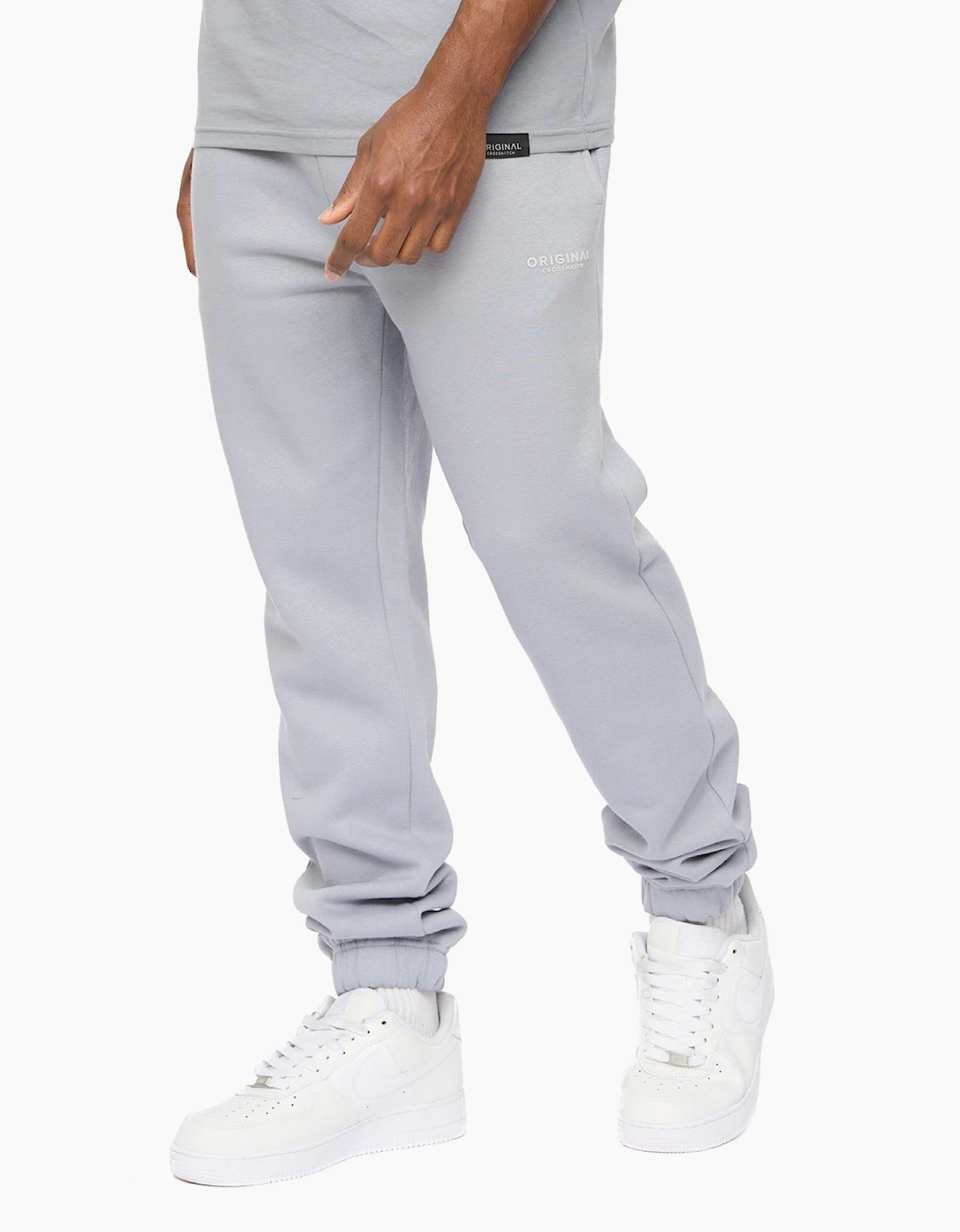 Crosshatch Preece Mens Joggers Steel Blue / Grey