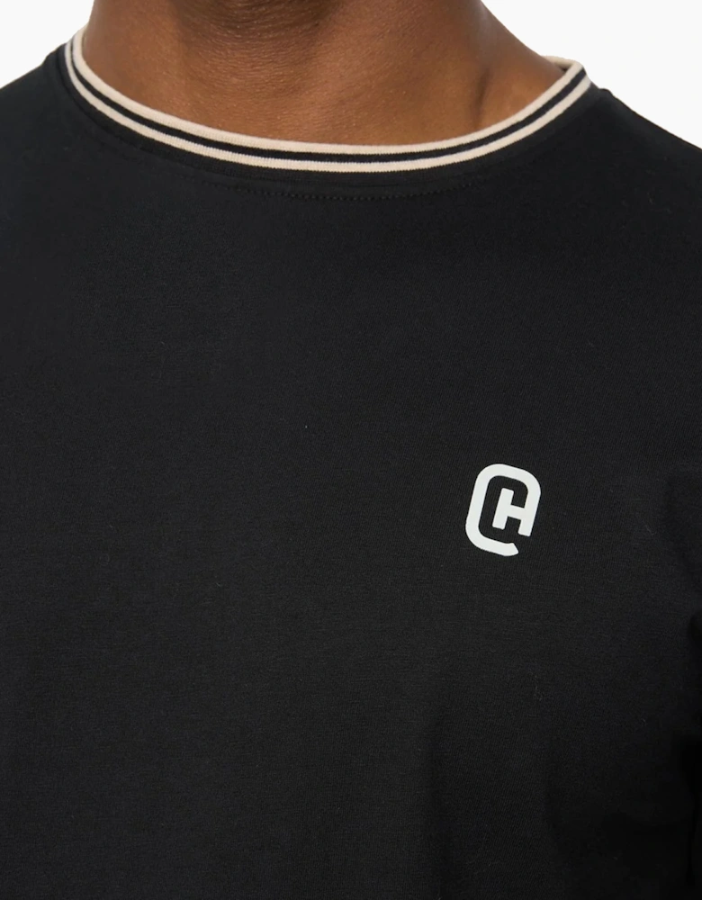 Crosshatch Preece Mens T-Shirt Black