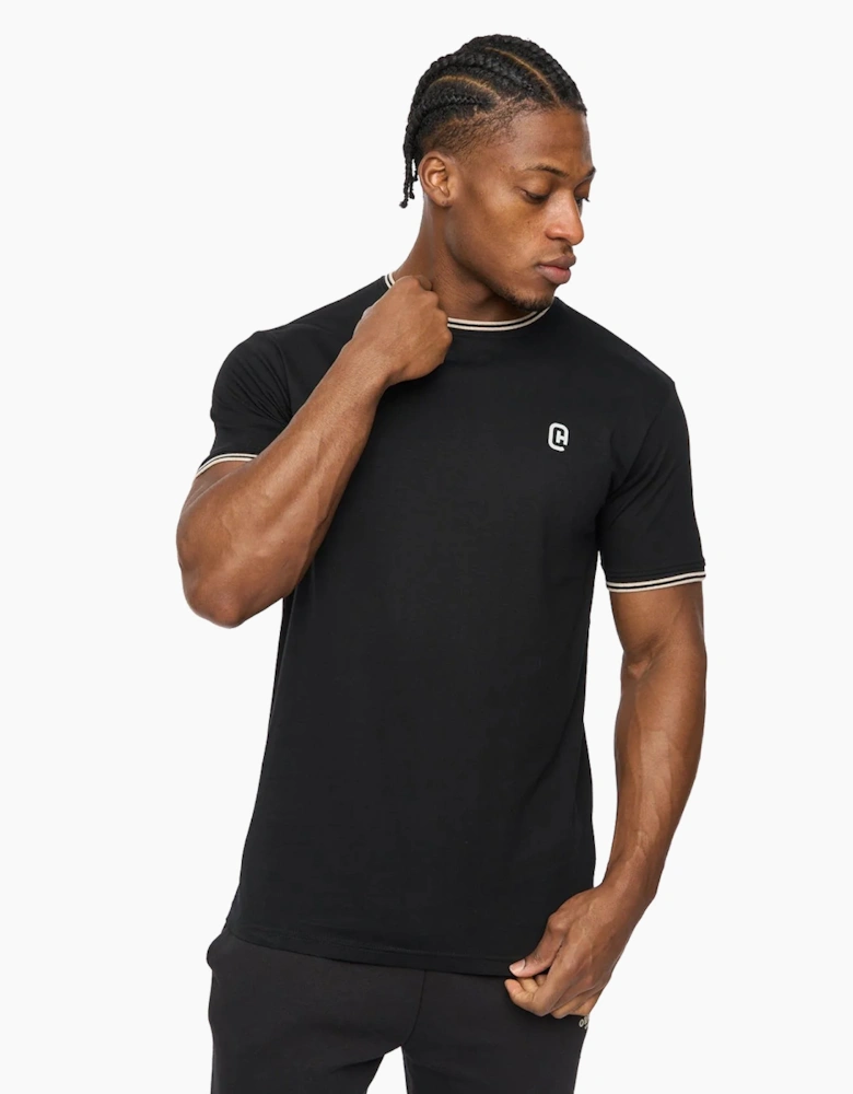 Crosshatch Preece Mens T-Shirt Black