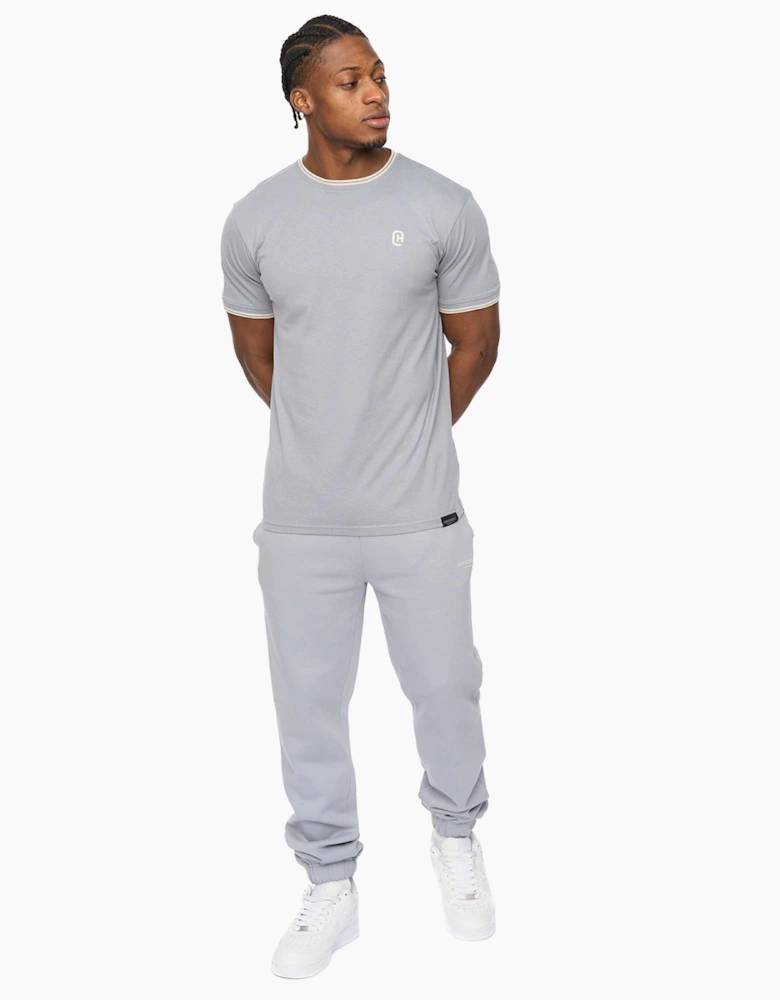 Crosshatch Preece Mens Joggers Steel Blue / Grey