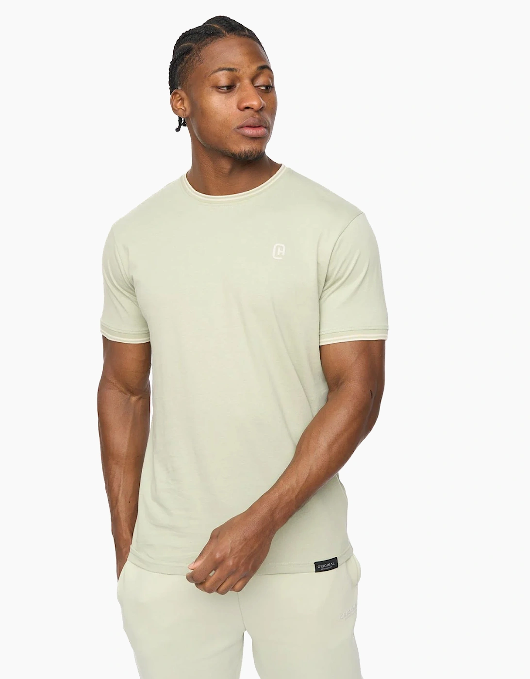 Crosshatch Preece Mens T-Shirt Olive / Green