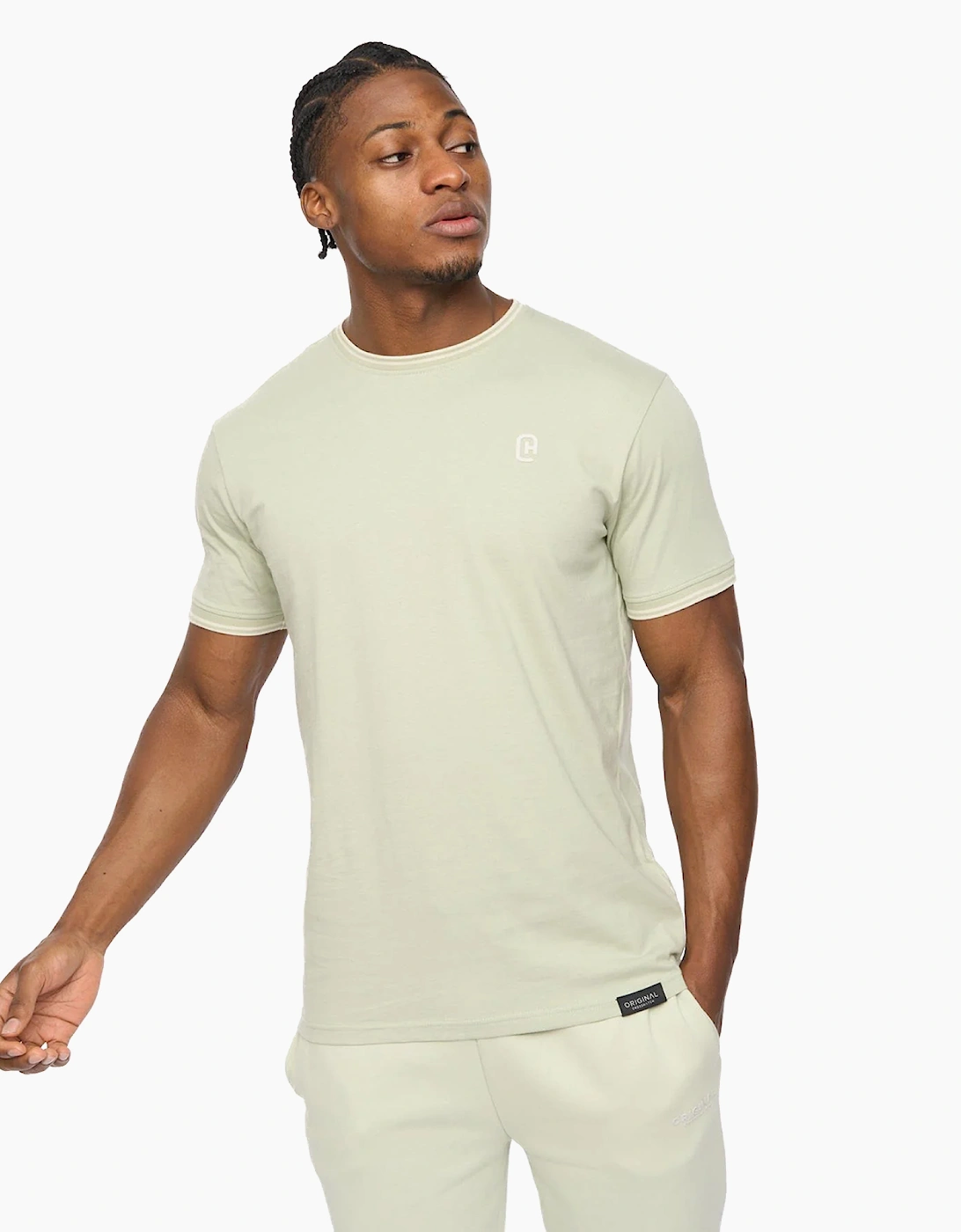 Crosshatch Preece Mens T-Shirt Olive / Green