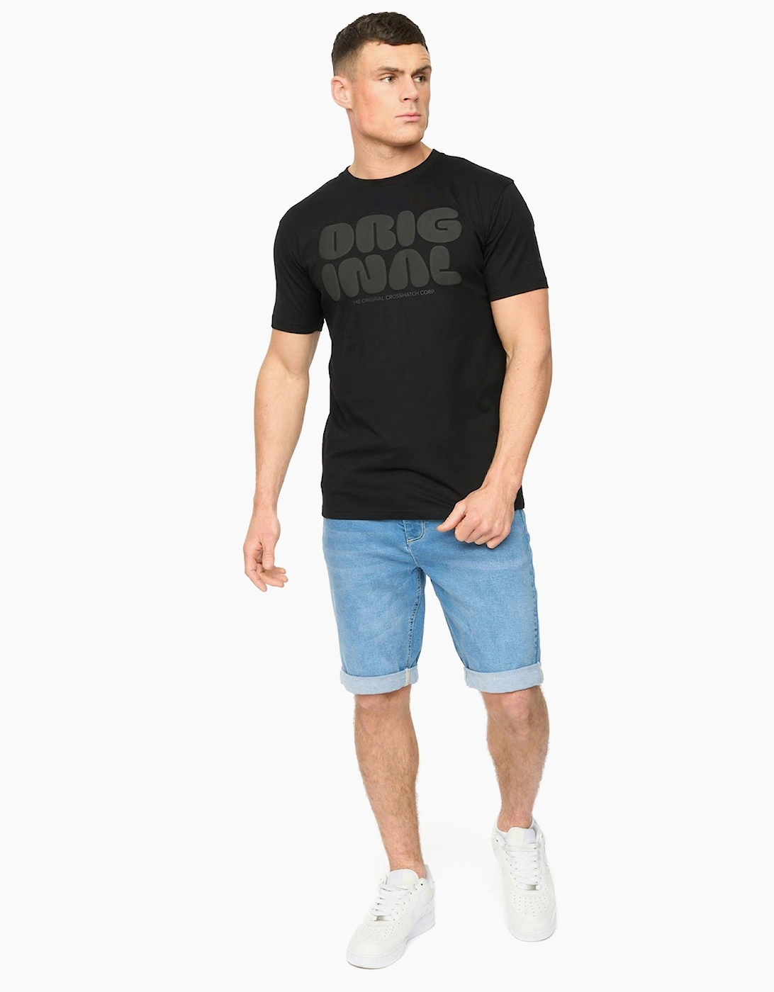 Crosshatch Transflate Mens T-Shirt Black