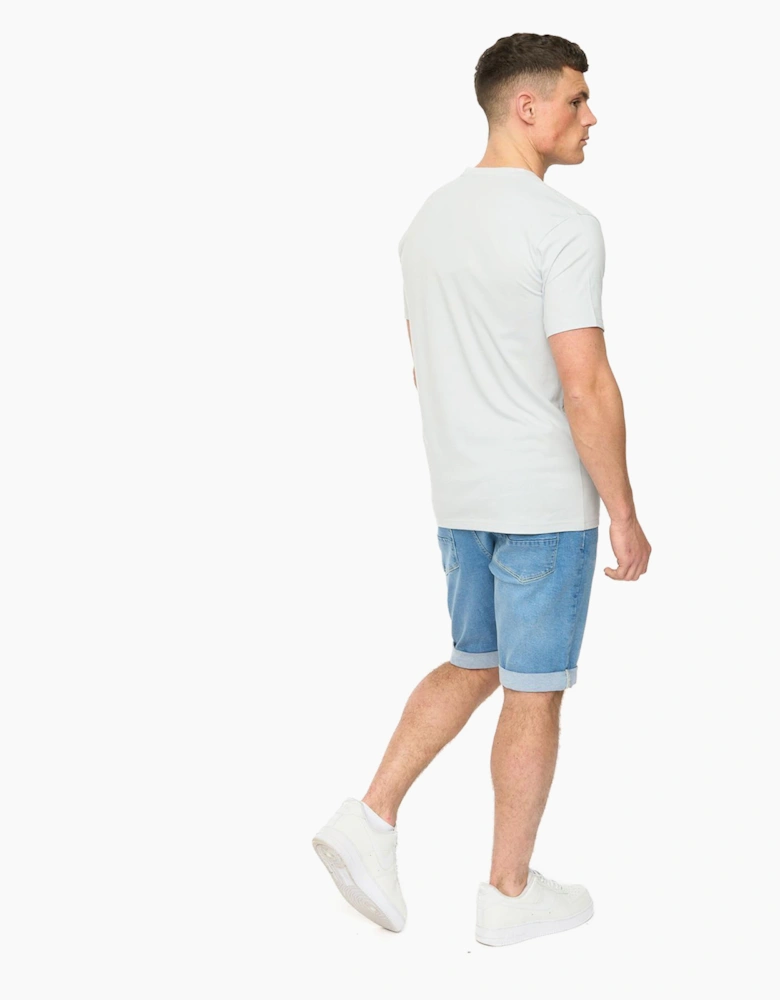 Crosshatch Transflate Mens T-Shirt Light Blue