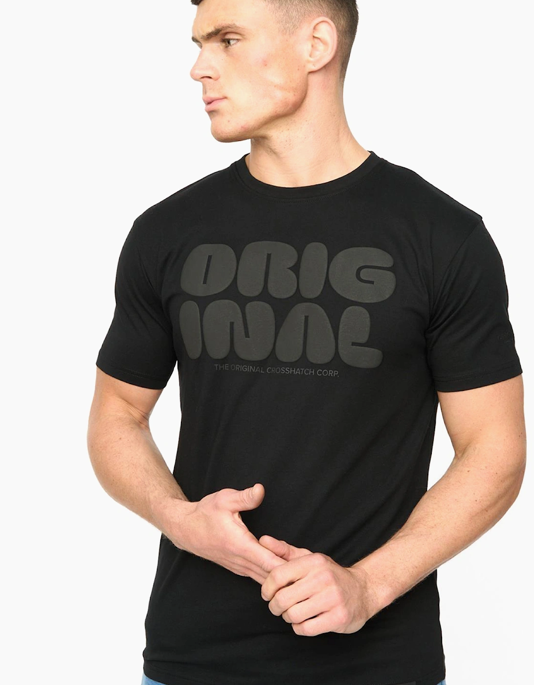 Crosshatch Transflate Mens T-Shirt Black