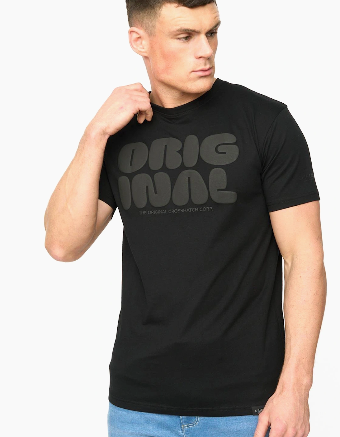 Crosshatch Transflate Mens T-Shirt Black