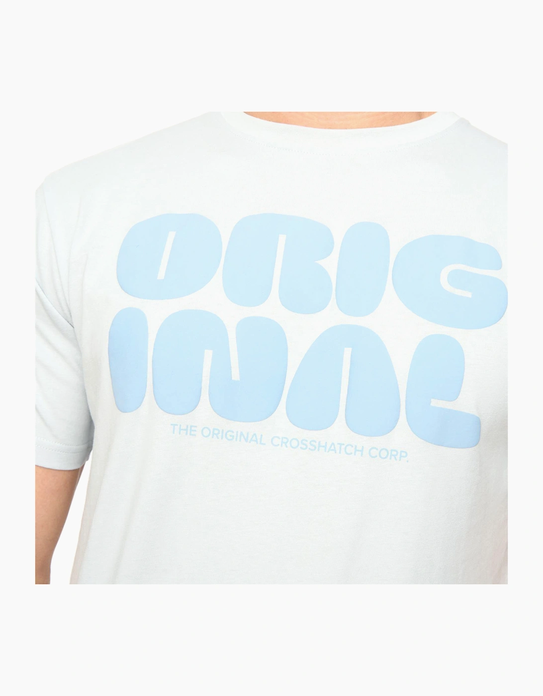 Crosshatch Transflate Mens T-Shirt Light Blue