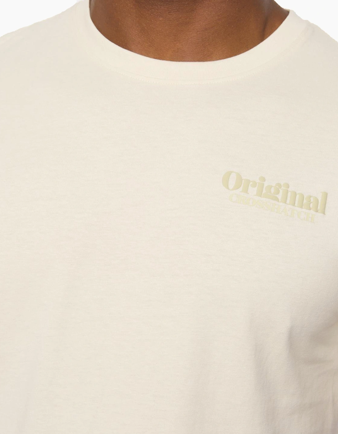 Crosshatch Simtanks Mens T-Shirt Neutral / Off White