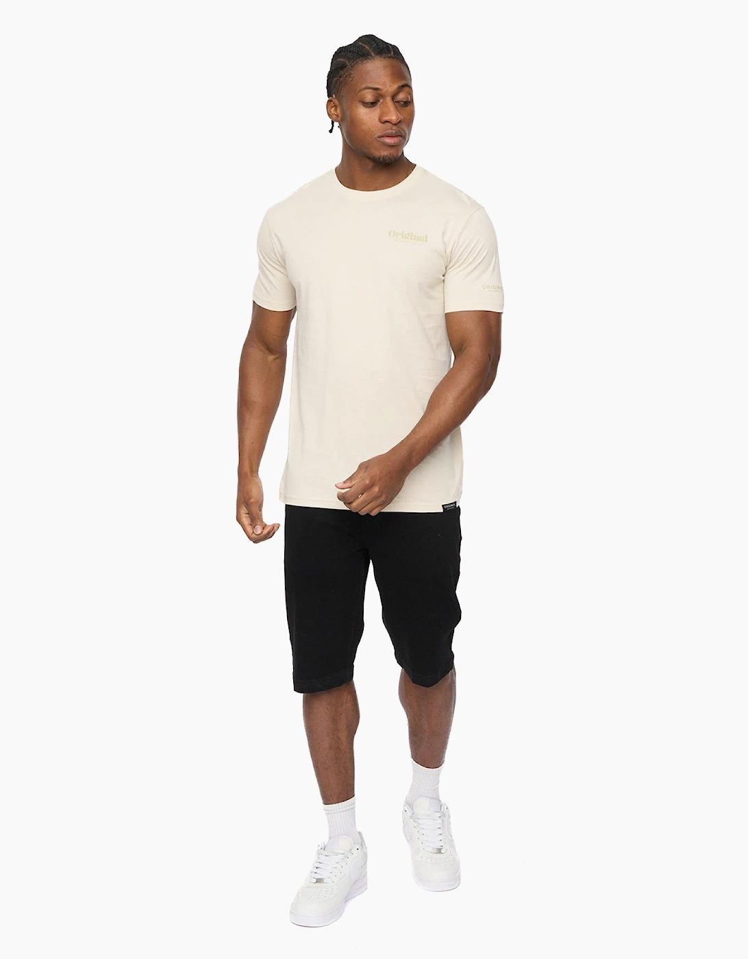 Crosshatch Simtanks Mens T-Shirt Neutral / Off White