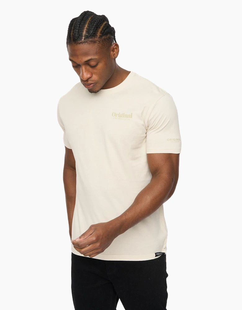 Crosshatch Simtanks Mens T-Shirt Neutral / Off White