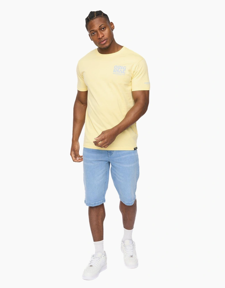 Crosshatch Wellmoores Mens T-Shirt Yellow