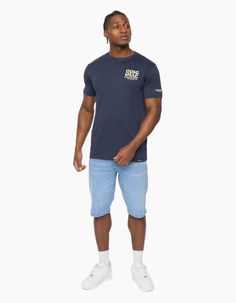Crosshatch Wellmoores Mens T-Shirt Navy