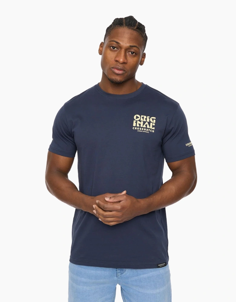 Crosshatch Wellmoores Mens T-Shirt Navy