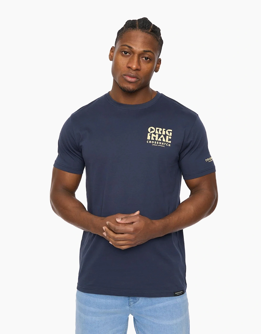Crosshatch Wellmoores Mens T-Shirt Navy
