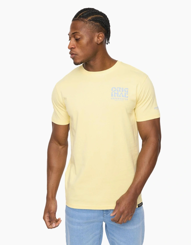 Crosshatch Wellmoores Mens T-Shirt Yellow