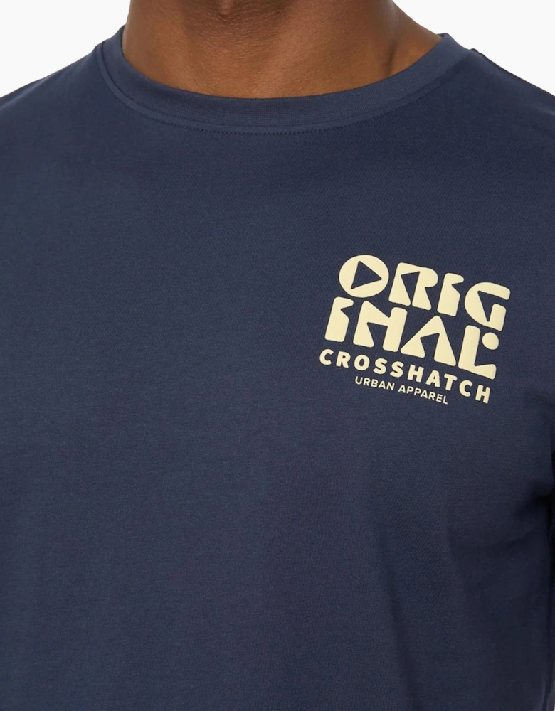 Crosshatch Wellmoores Mens T-Shirt Navy