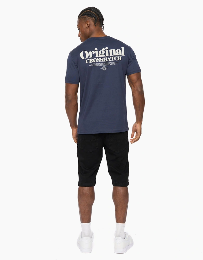 Crosshatch Simtanks Mens T-Shirt Navy