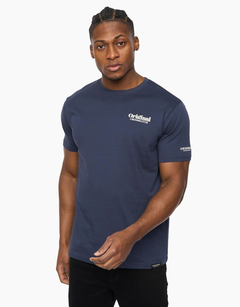 Crosshatch Simtanks Mens T-Shirt Navy