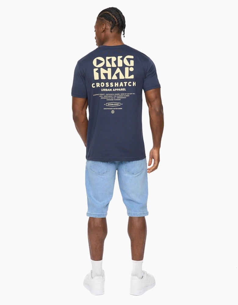 Crosshatch Wellmoores Mens T-Shirt Navy