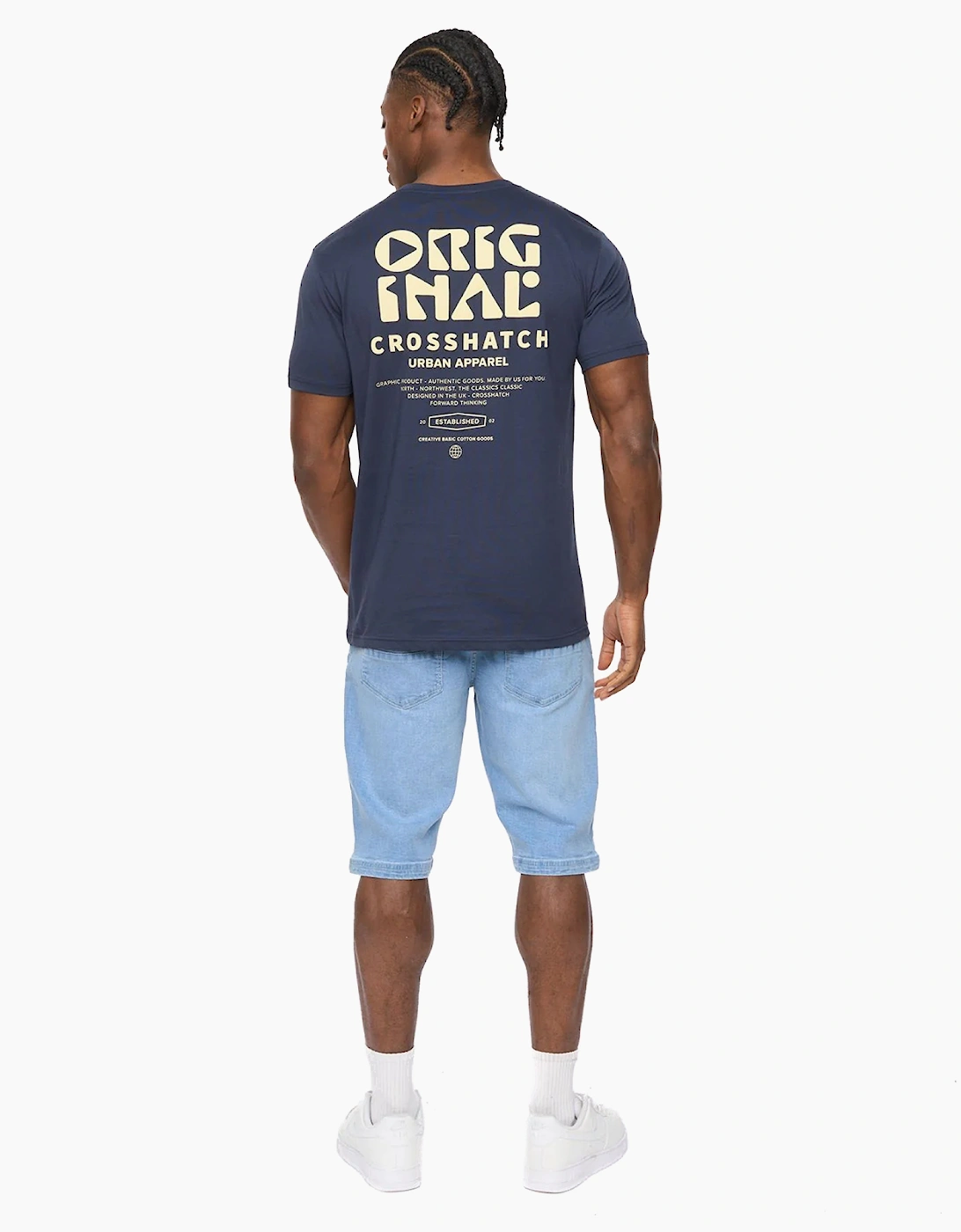 Crosshatch Wellmoores Mens T-Shirt Navy