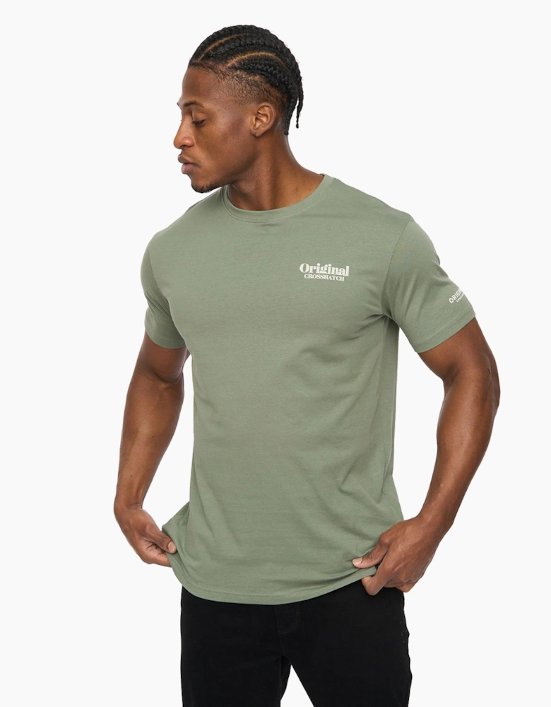 Crosshatch Simtanks Mens T-Shirt Olive / Green