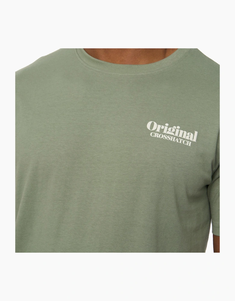 Crosshatch Simtanks Mens T-Shirt Olive / Green