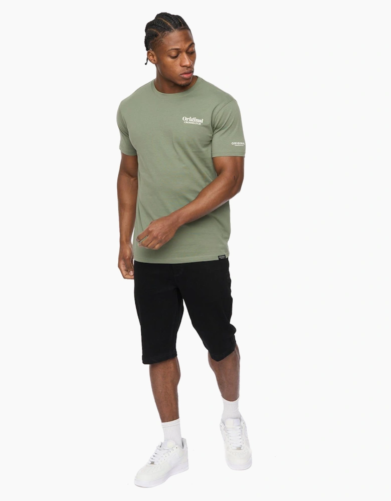 Crosshatch Simtanks Mens T-Shirt Olive / Green