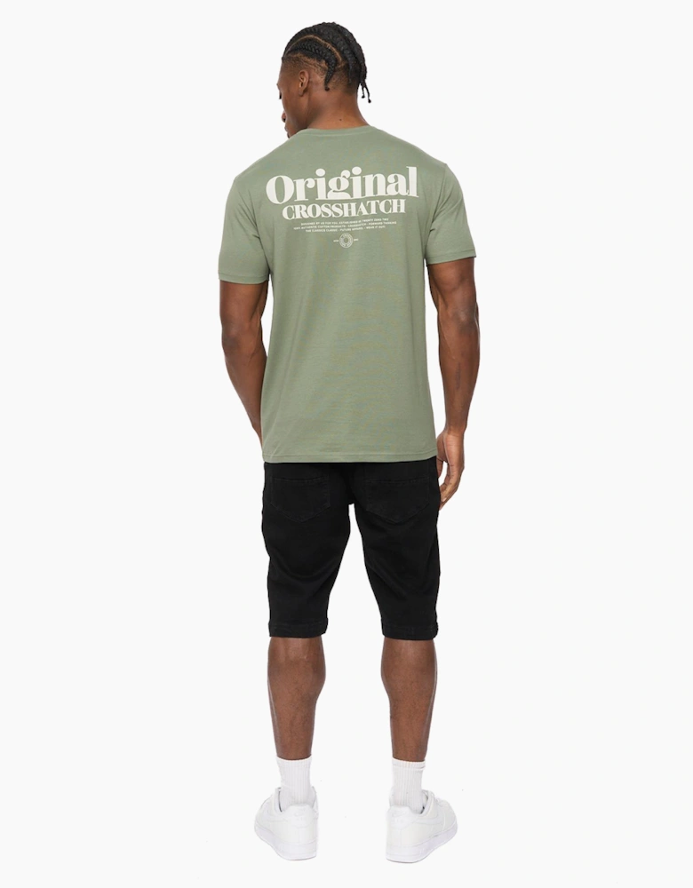 Crosshatch Simtanks Mens T-Shirt Olive / Green