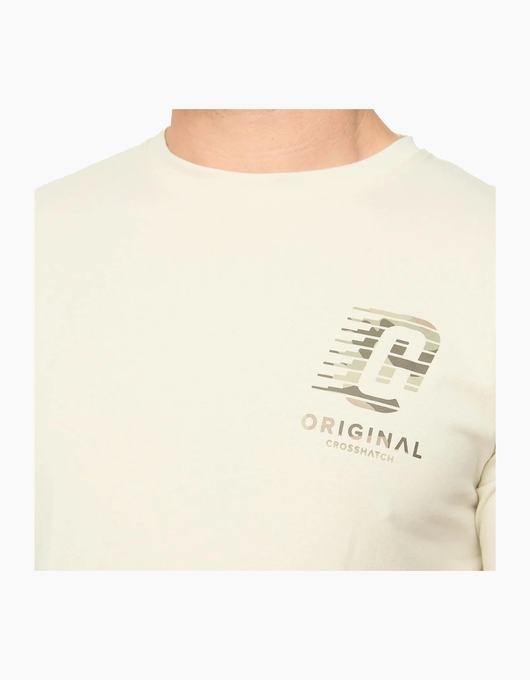 Crosshatch Winchamp Mens T-Shirt Neutral / Off White