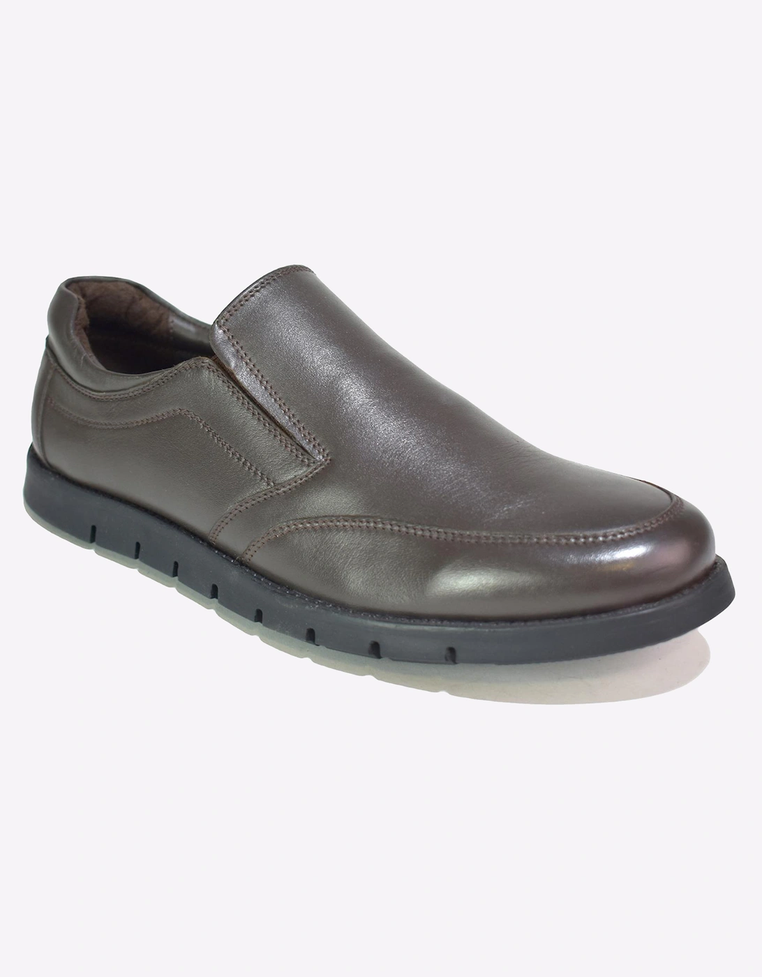 Malin Adonis Leather Comfort Shoes Mens Brown Leather