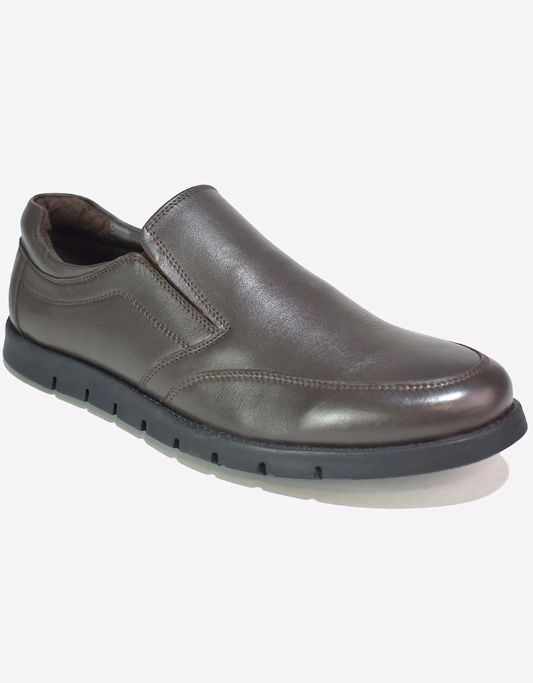 Malin Adonis Leather Comfort Shoes Mens Brown Leather