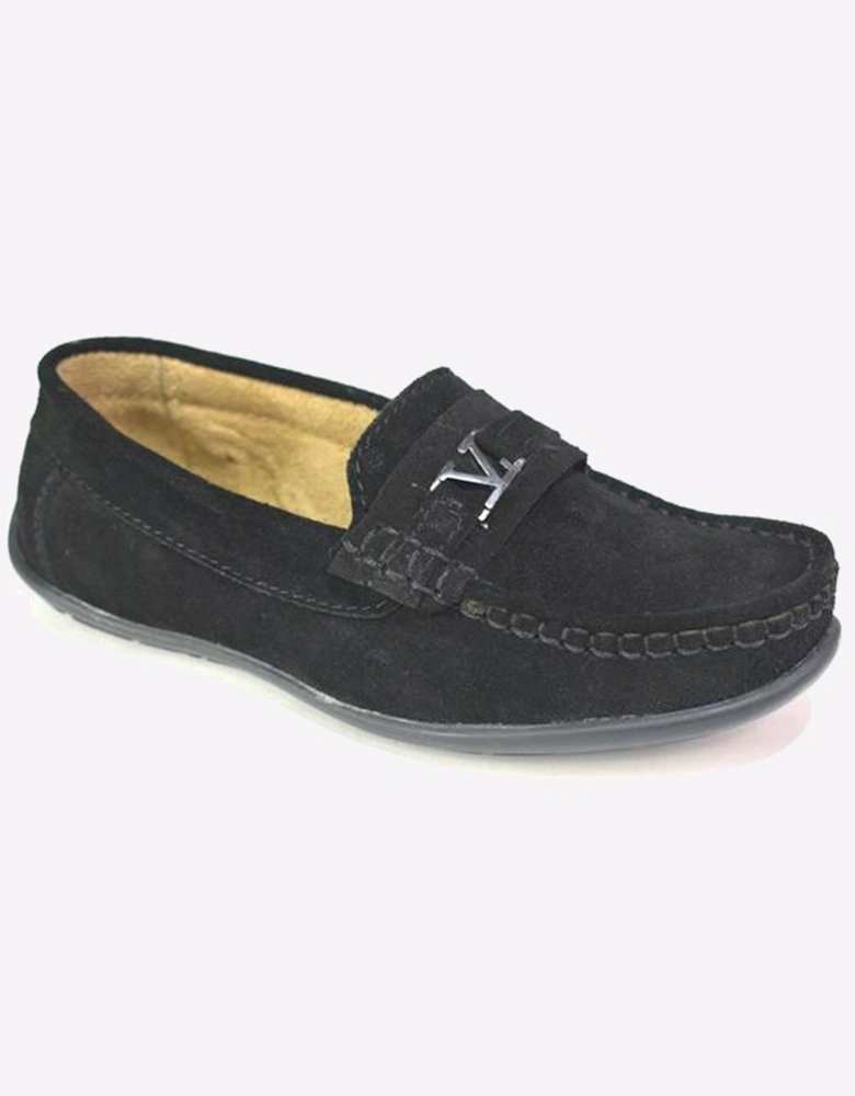 Malin Matt Slip On Shoes Infants Boys Black Suede