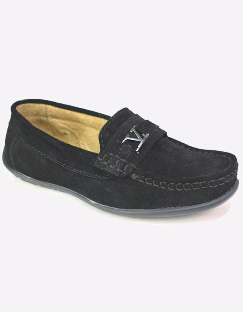 Malin Matt Slip On Shoes Infants Boys Black Suede