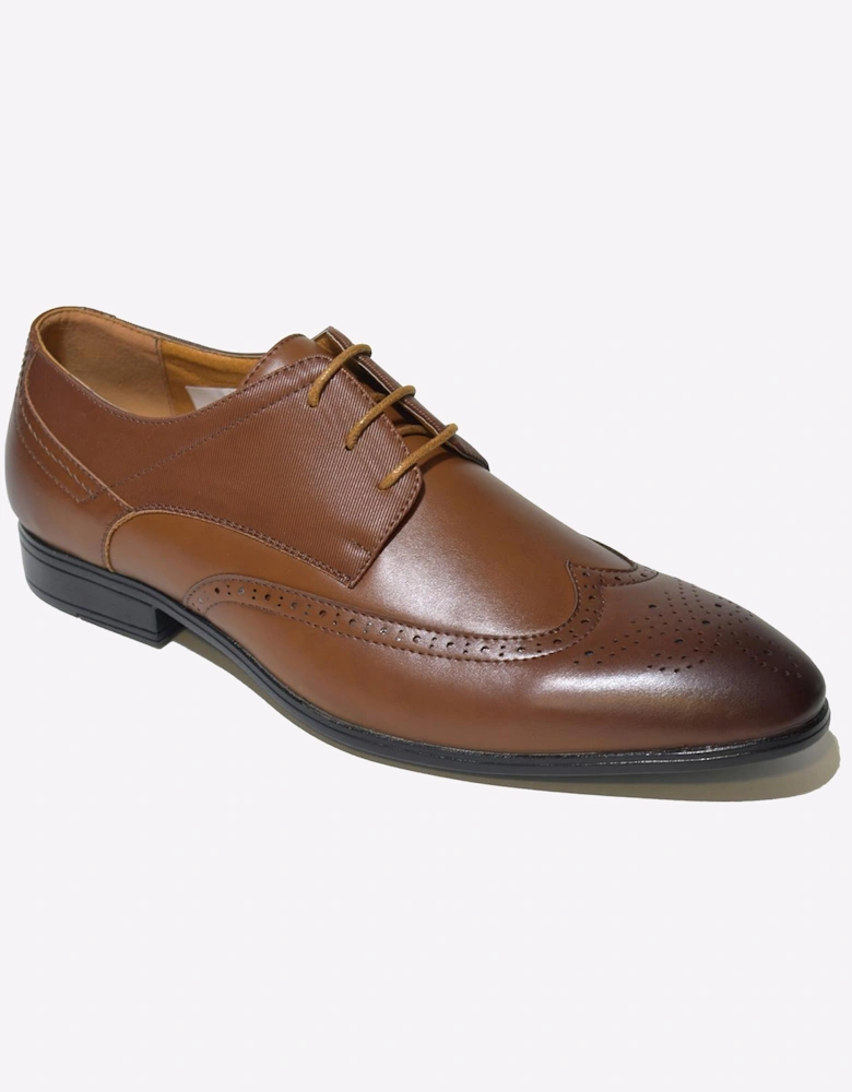 Malin Zion Men's Lace-Up Brogue Shoes Tan