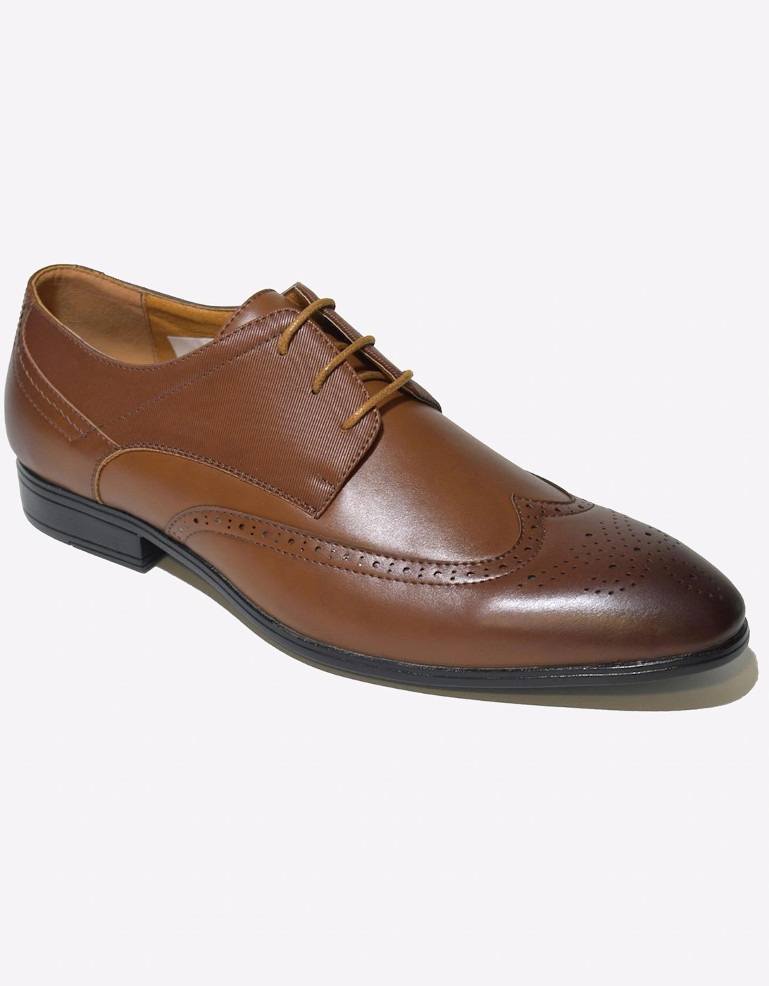 Malin Zion Men's Lace-Up Brogue Shoes Tan