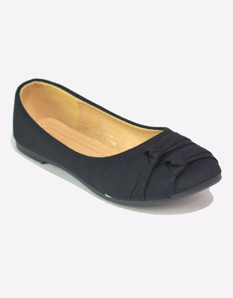 Reveal Miley Flat Ballerina Shoes Junior Black