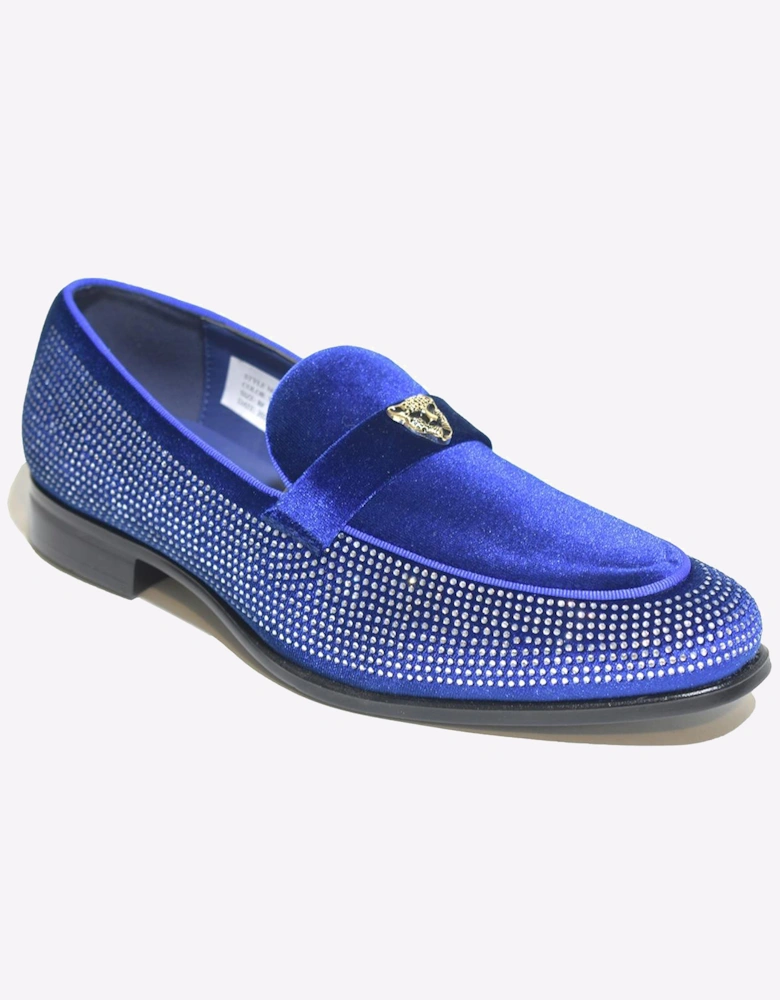 Malin Dawson Mens Slip-On Dress Shoes Royal Blue
