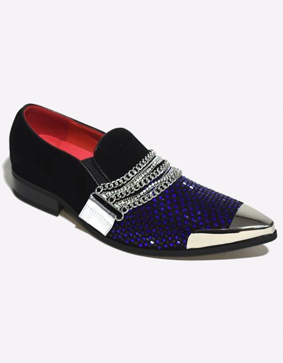 Malin Javier Shoes Mens Black/Royal Blue