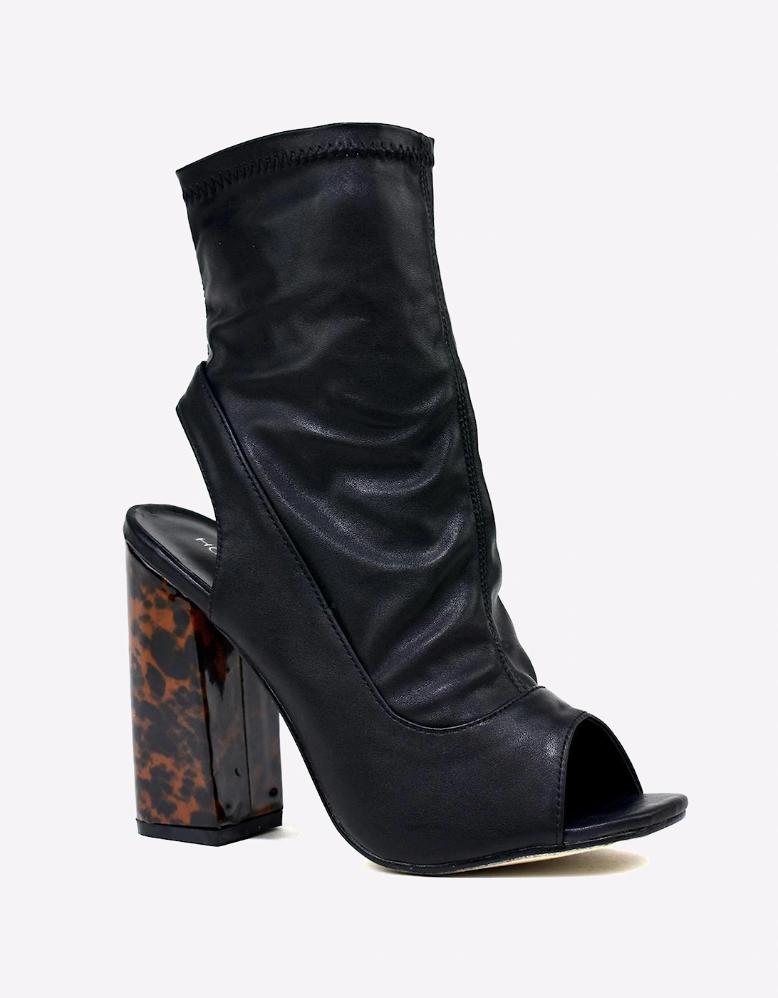 Hotsoles London Crystal Womens Boots Black PU