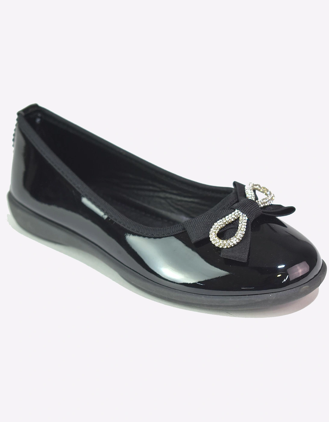 Reveal Lottie School Shoes Junior Girls Black Patent