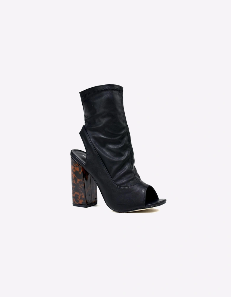 Hotsoles London Crystal Womens Boots Black PU