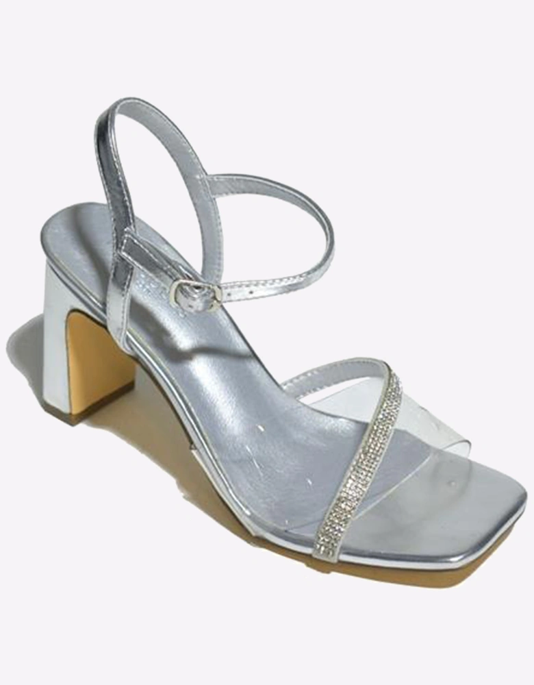 Hotsoles London Zahra Women's Heel Sandals Silver