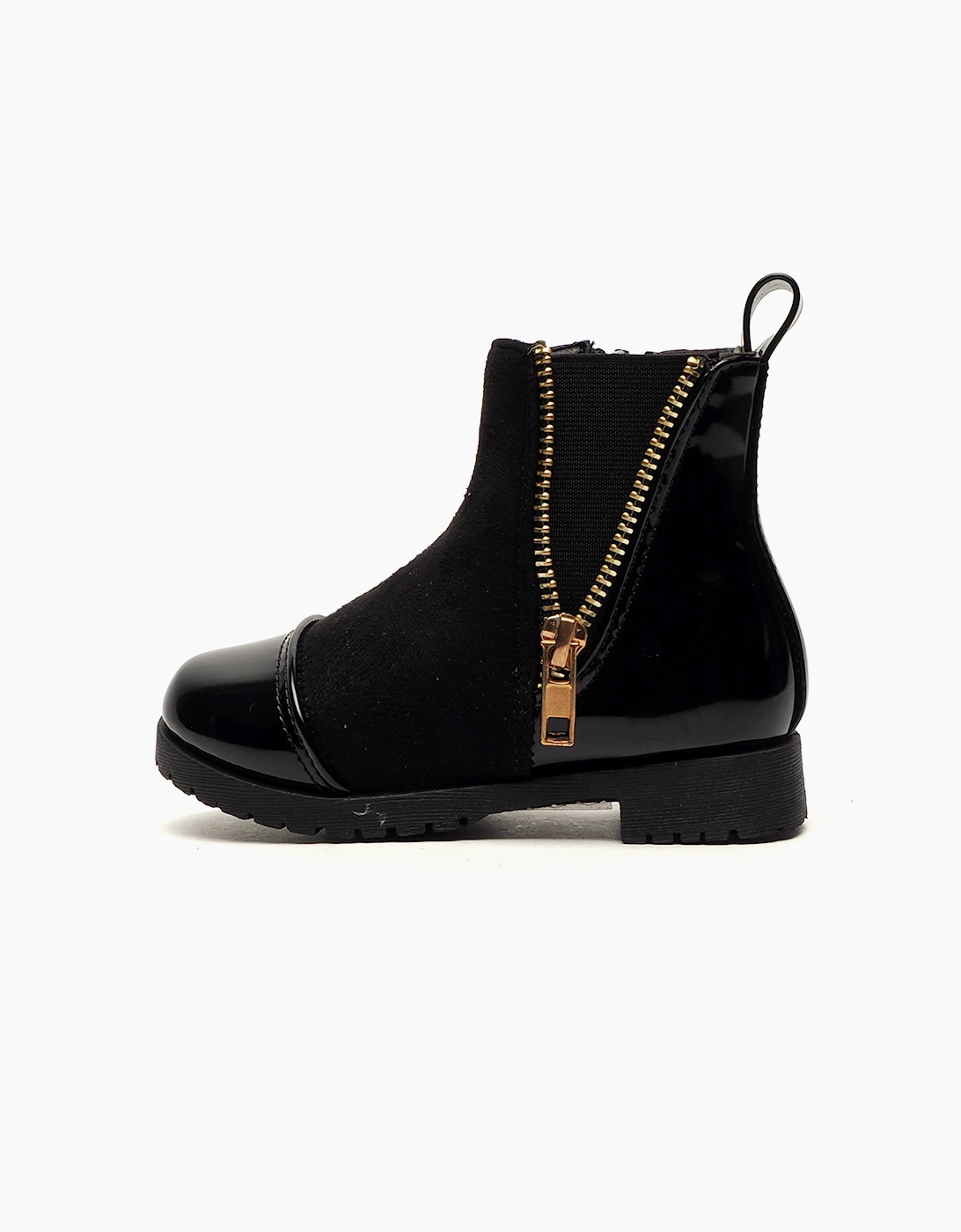 Reveal Murphy Girls Ankle Boots Black Patent