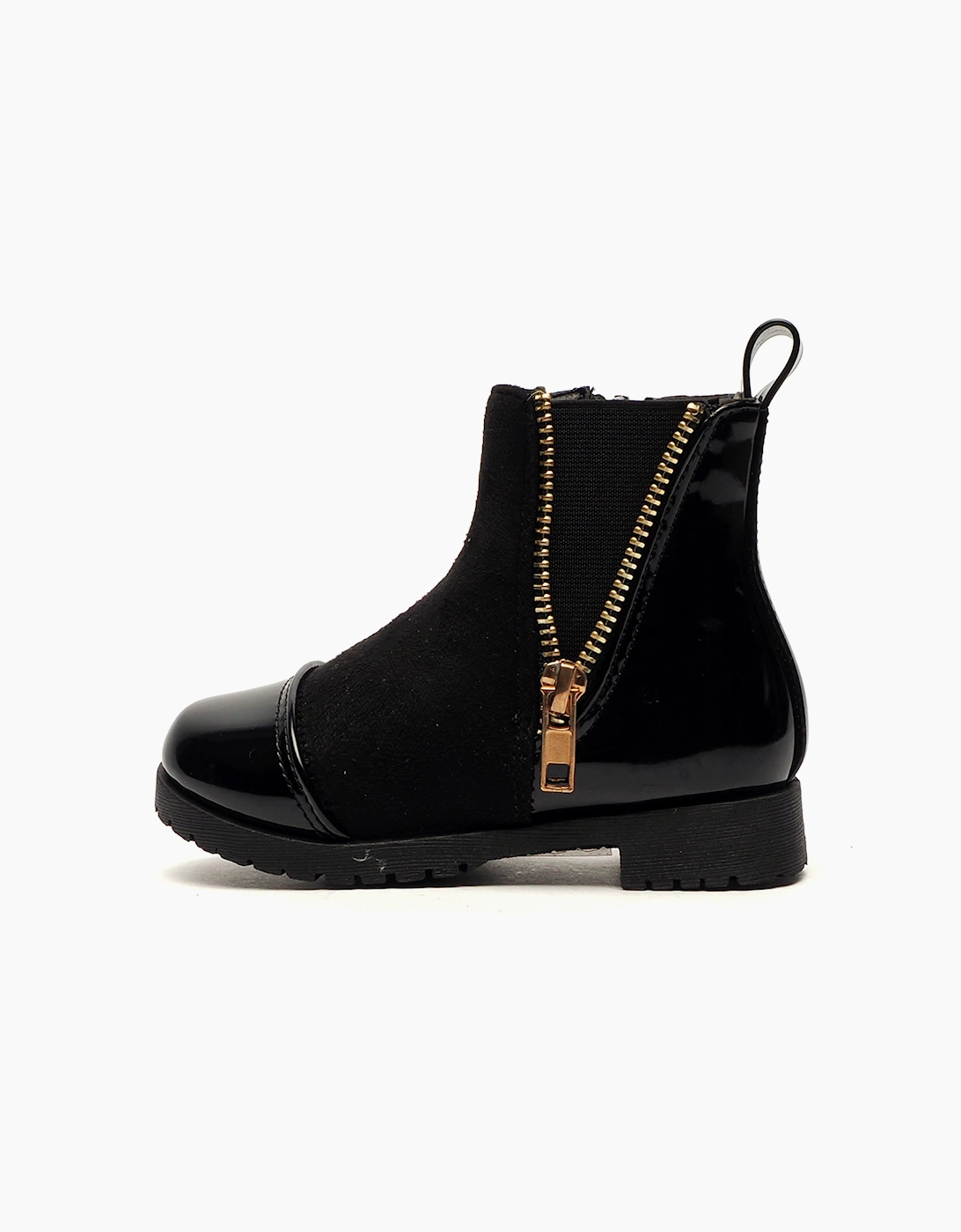 Reveal Murphy Girls Ankle Boots Black Patent