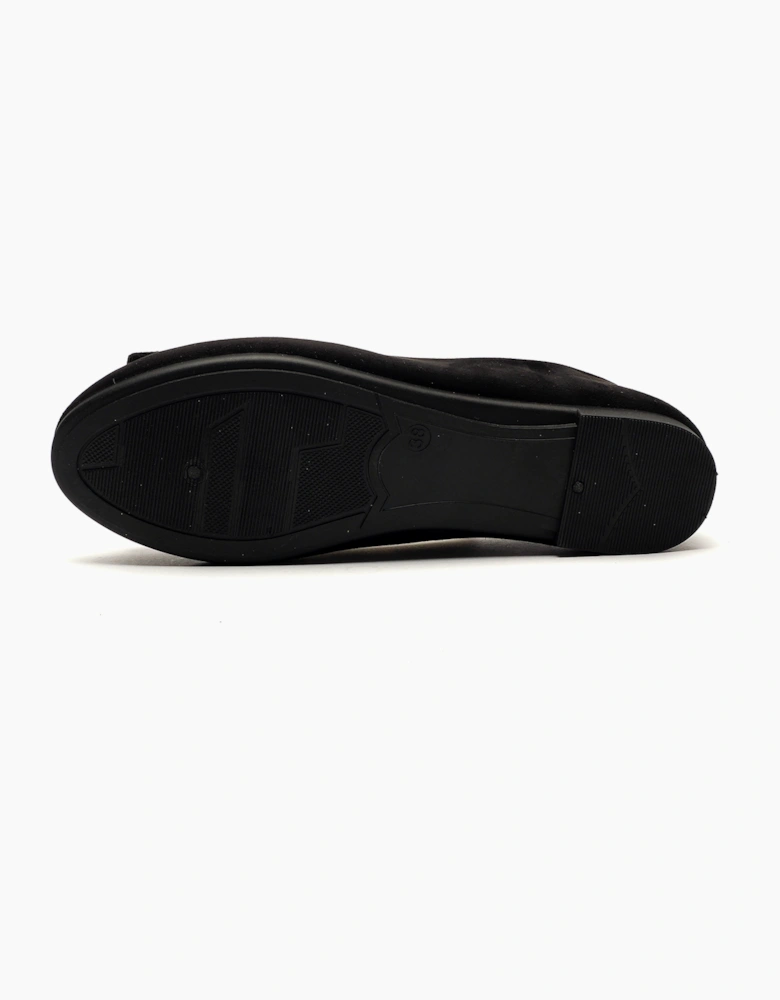 Reveal Rosie Womens Slip On Shoes Black Microfibre